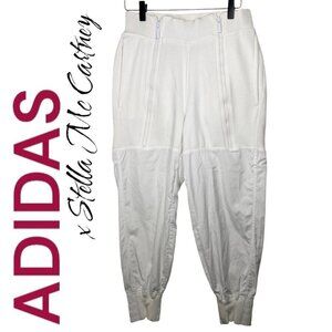 ADIDAS x STELLA MCCARTNEY White High Rise Jogger Track Pants, Size XS